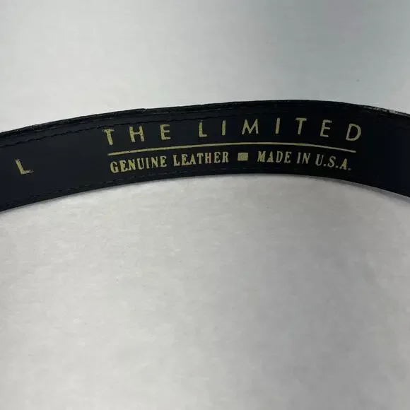 VTG The Limited Leather Belt Multicolor Abstract Geometric Statement Gold Buckle - Picture 3 of 10